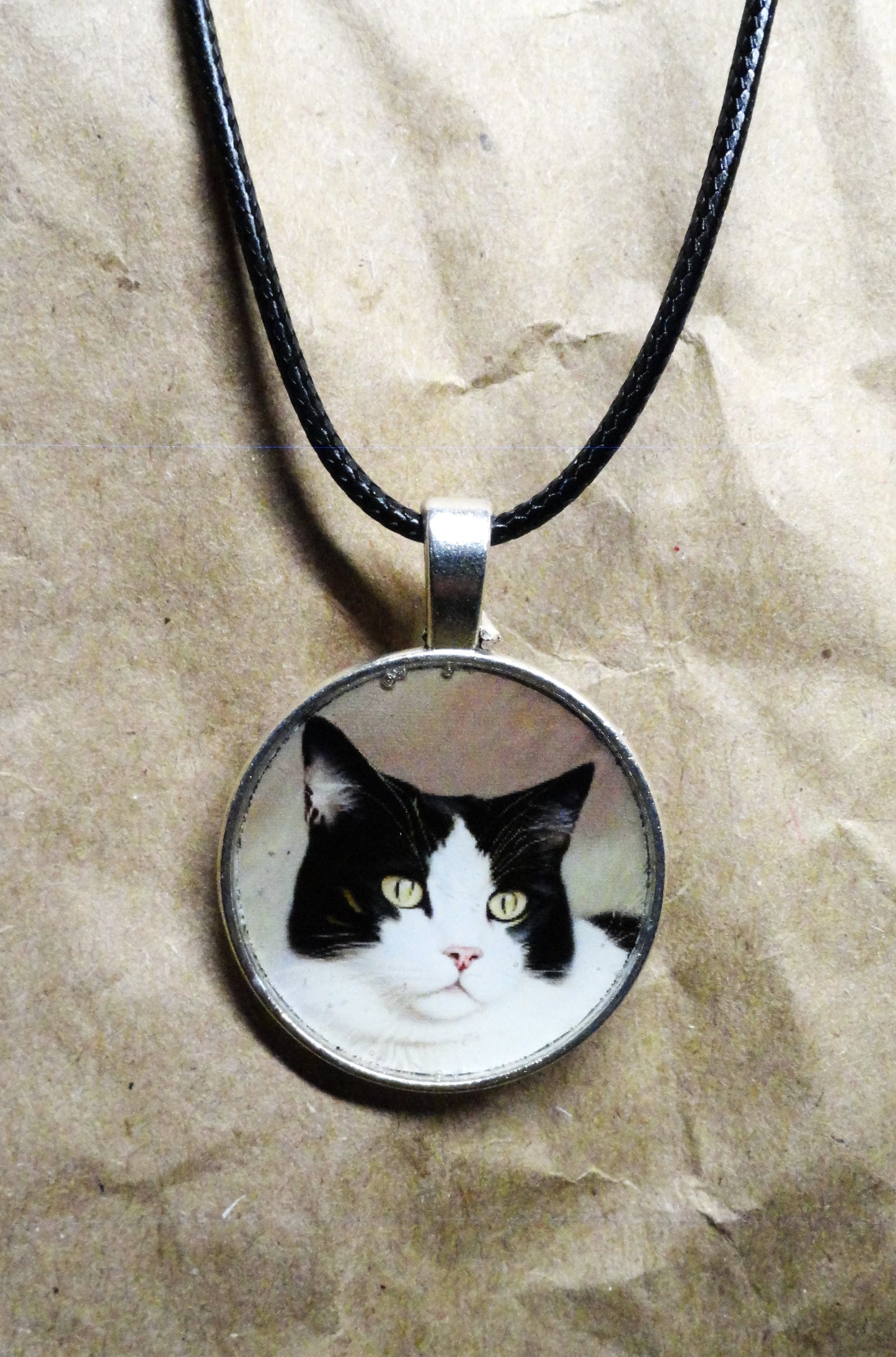 Skippy Rescue Cat Digital Art Necklace