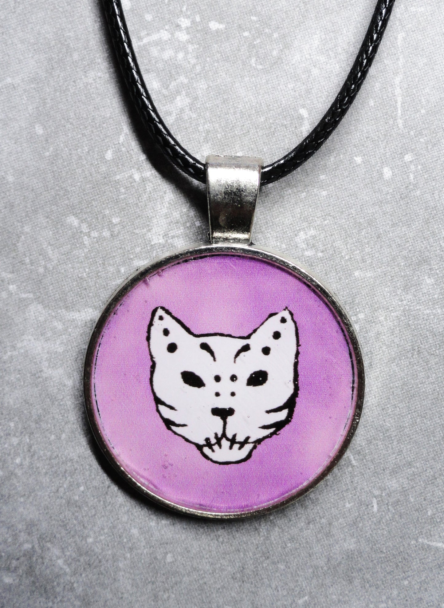 Dia De Los Muertos Skull Cat Necklace