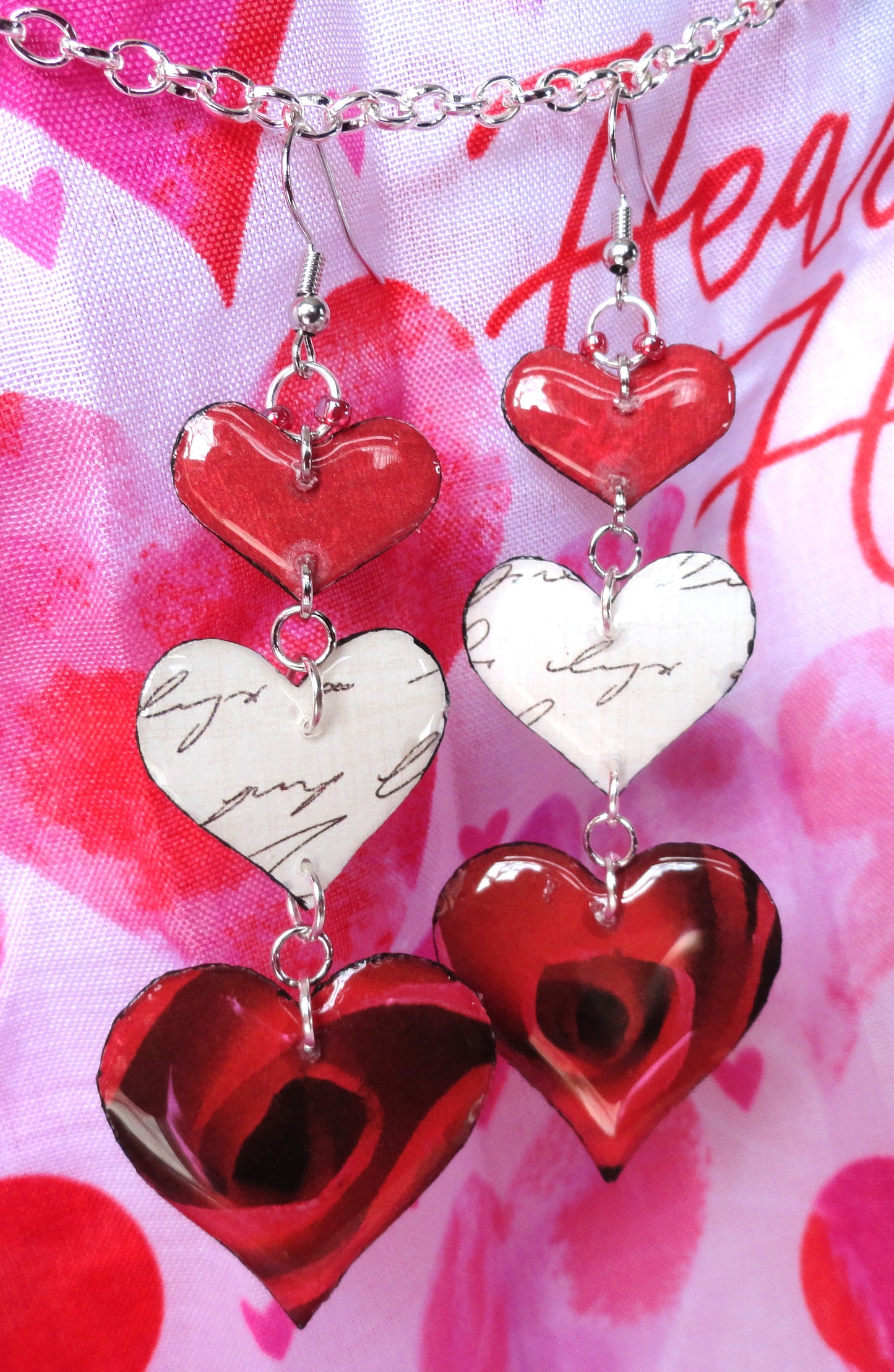 Triple Heart Earrings