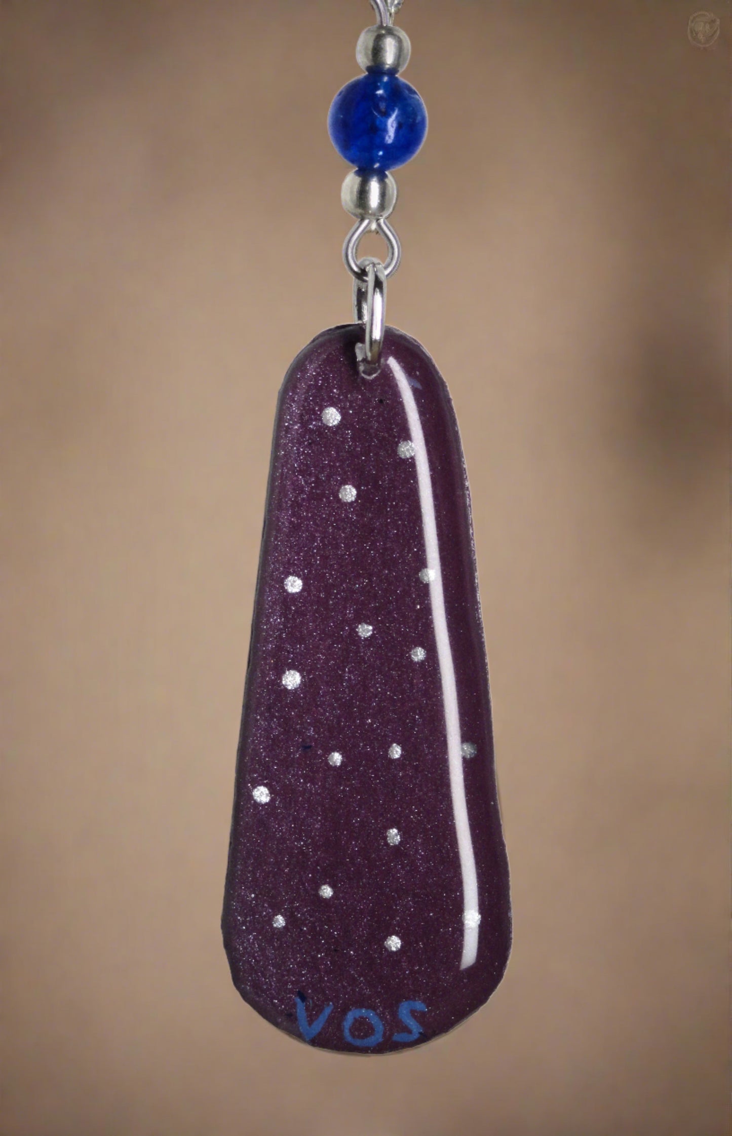 Hand-painted Evil Eye Necklace Infused With Selenite Crystal