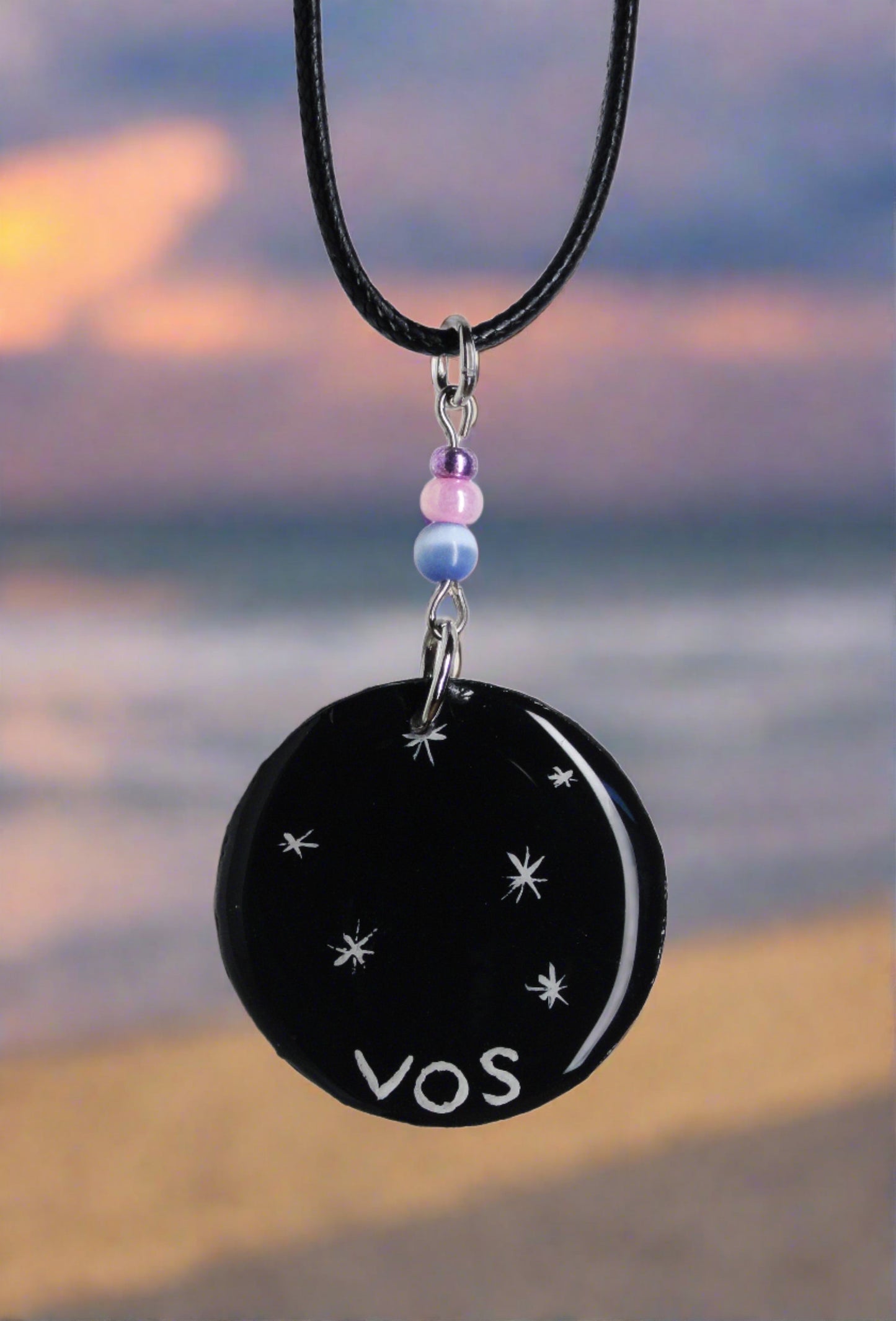 Hand-painted Beach Inspired Necklace