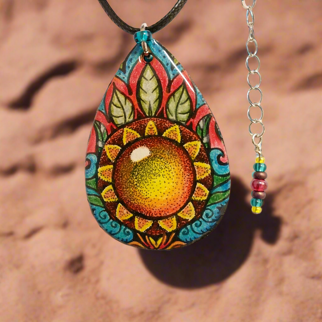 Handmade Sunflower Necklace