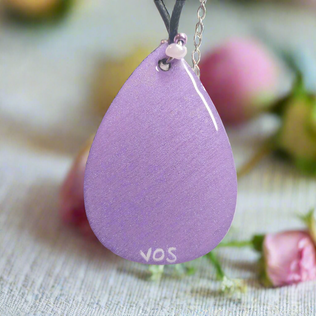 Hand-painted Spring Butterflies Necklace