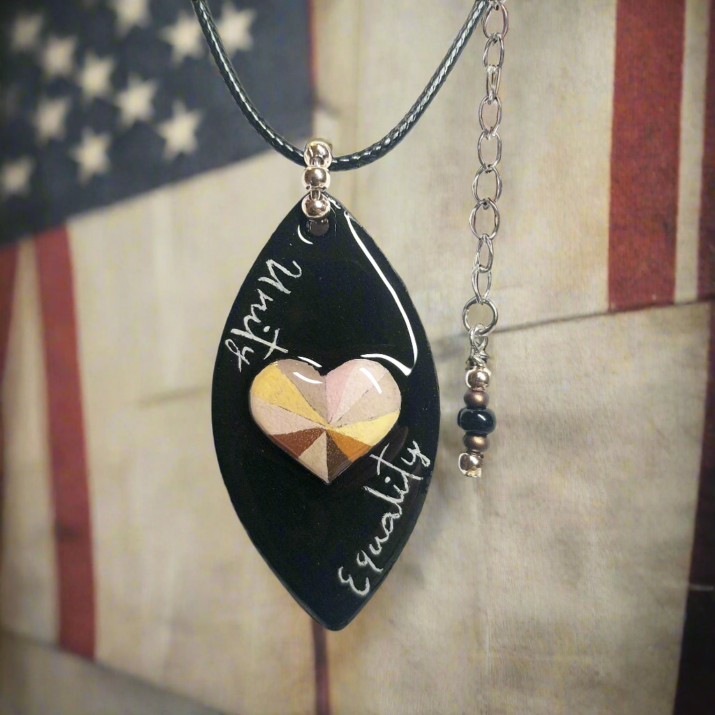 Hand-painted We Are One Equality & Unity Necklace
