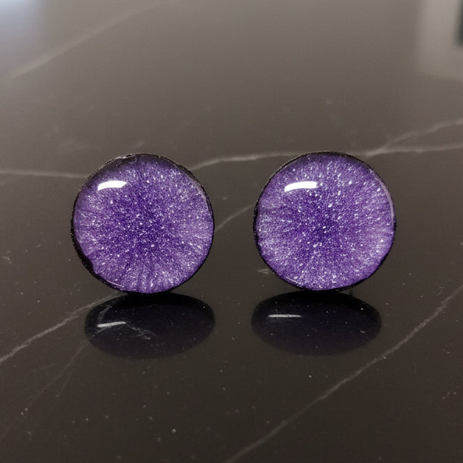 Handmade Purple Haze Stud Earrings