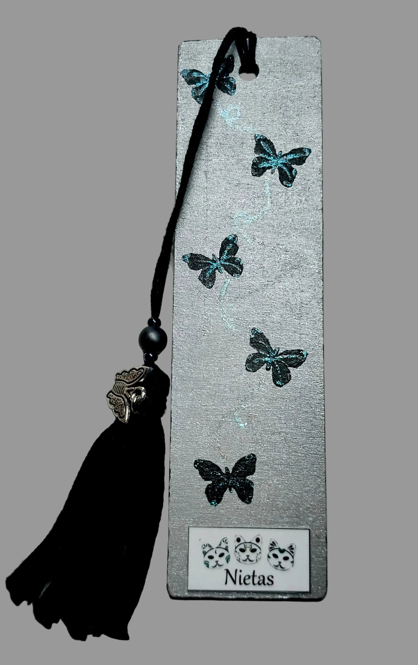 Handmade Dark Butterflies Bookmark