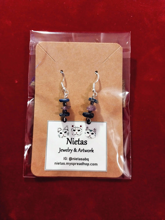 Amethyst and Lapis Lazuli Earrings