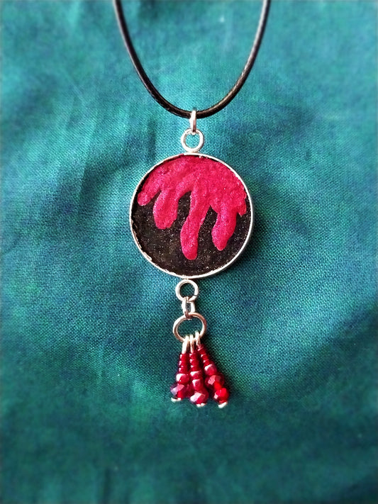 Hand-painted Vampire's Kiss Blood Necklace