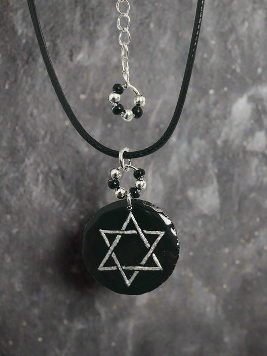 Hand-painted Star of David Necklace