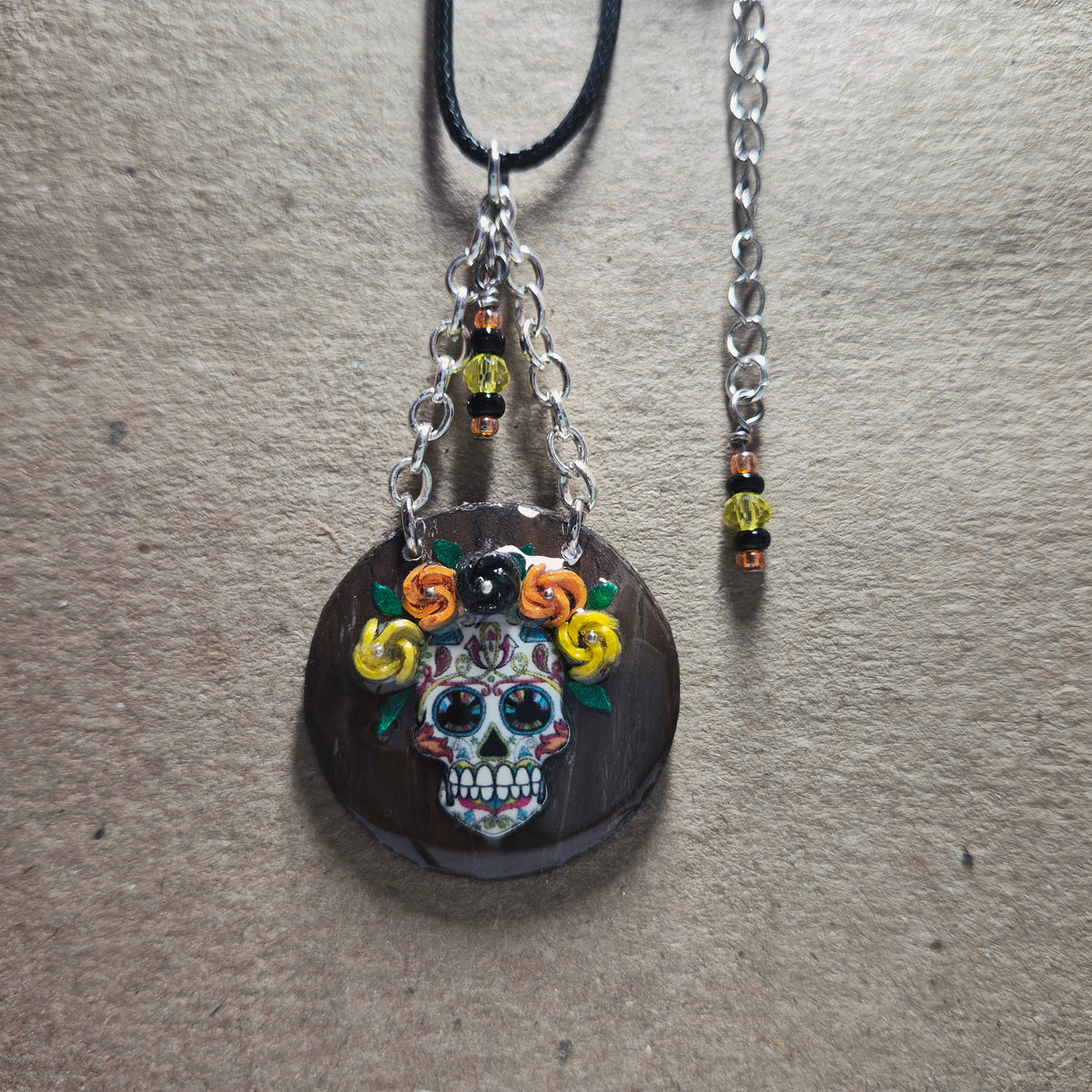 Ejinia Handmade Sugar Skull Necklace