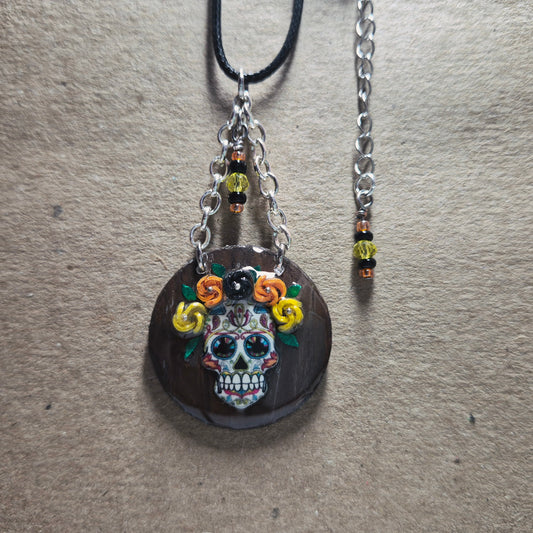 Ejinia Handmade Sugar Skull Necklace
