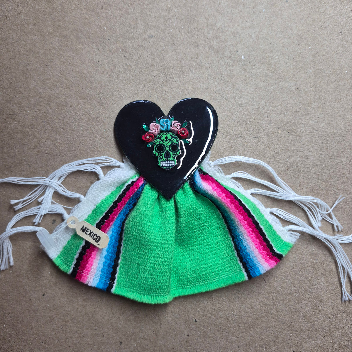 Handmade Sugar Skull With Serape Magnets In Multiple Styles