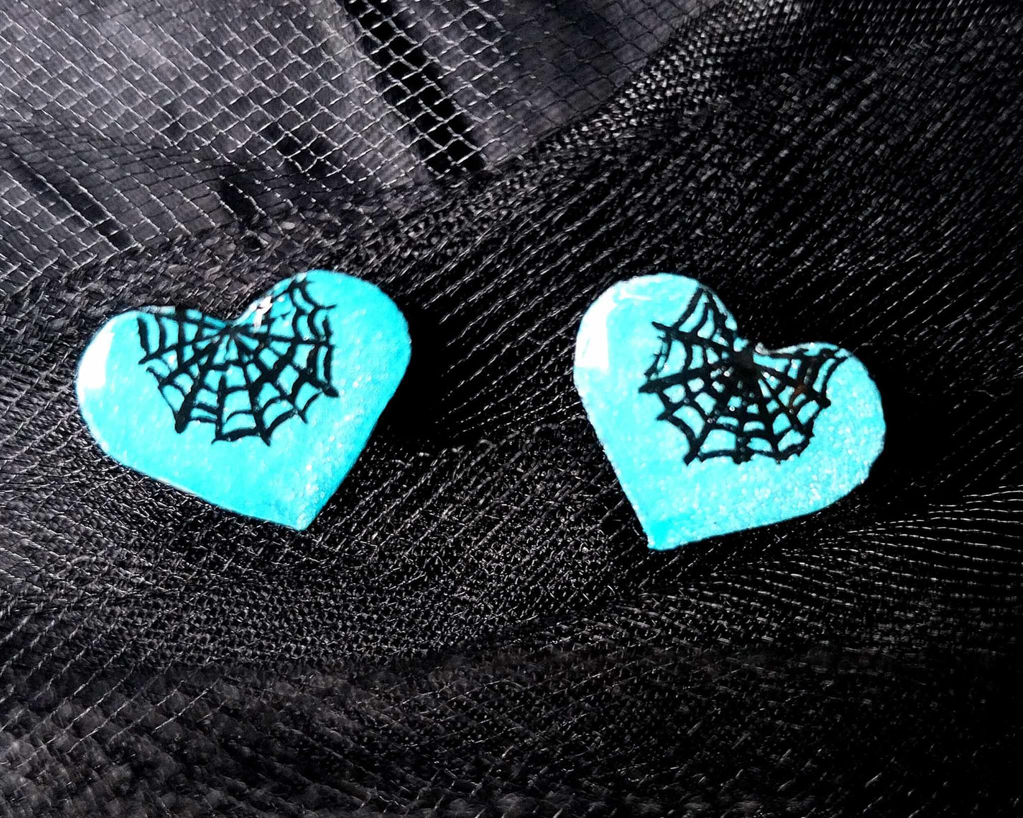 Small Spiderweb Stud Earrings