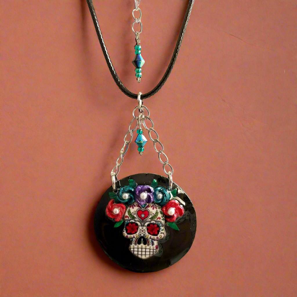 Abuelitas Handmade Sugar Skull Necklace