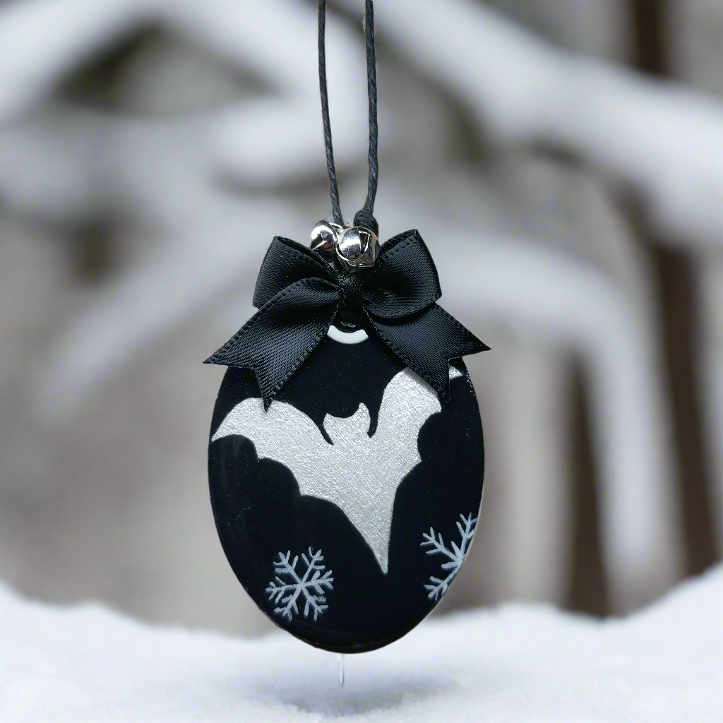 Hand-painted Bat Christmas Ornament