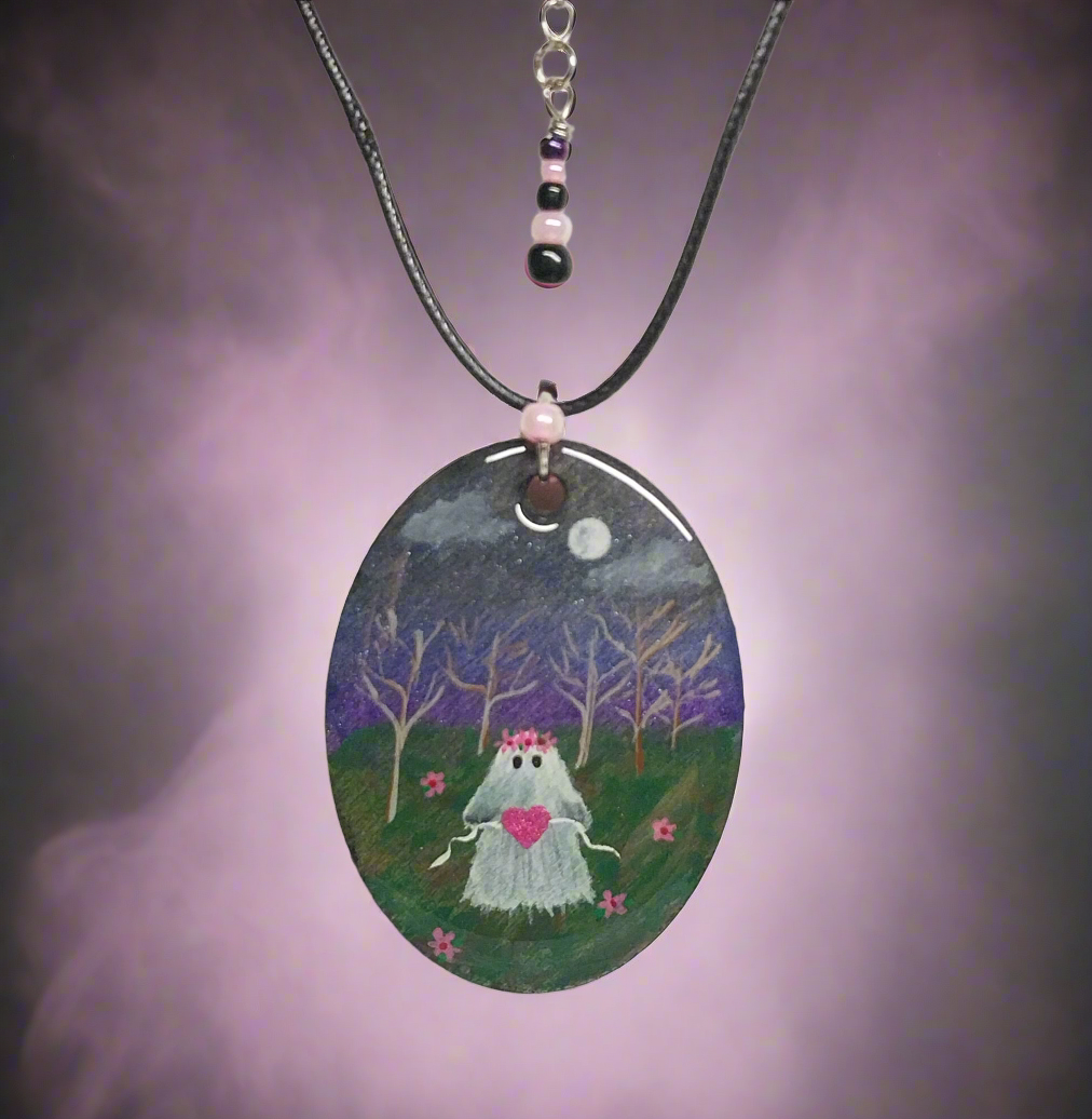 Be My Boo Hand-painted Valentine Necklace