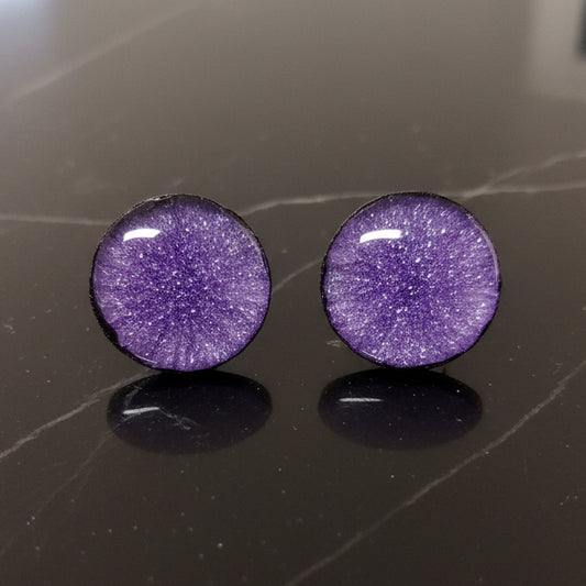 Handmade Purple Haze Stud Earrings