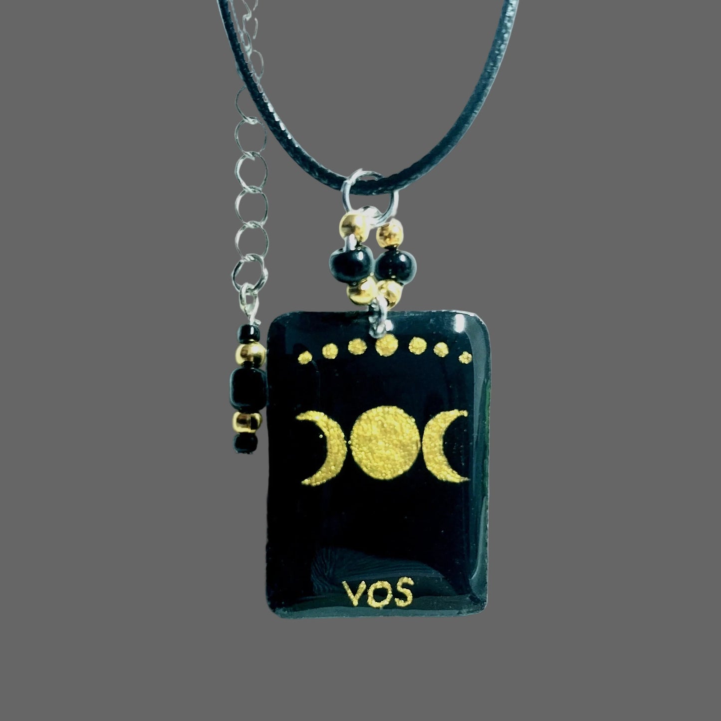 Hand-painted Selinite Infused Spiral Goddess Necklace