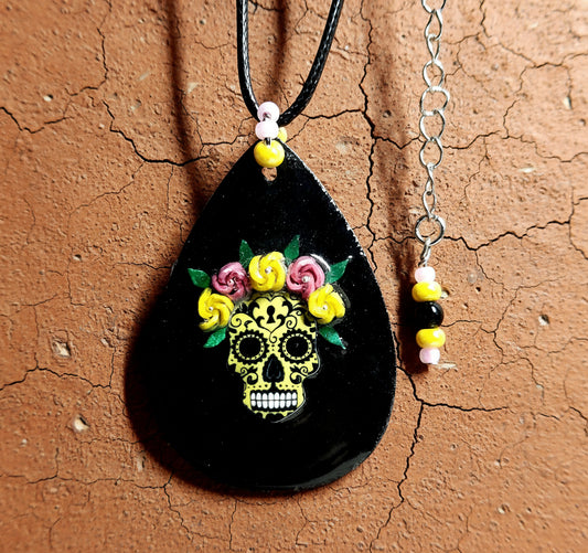 Recuerdos Handmade Sugar Skull Necklace