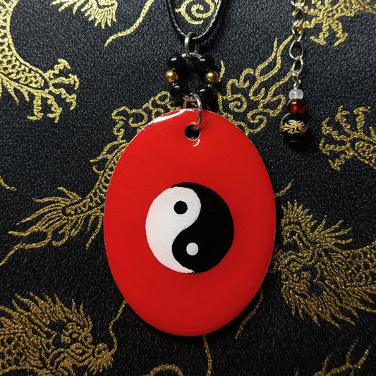 Hand-painted Yin Yang Necklace