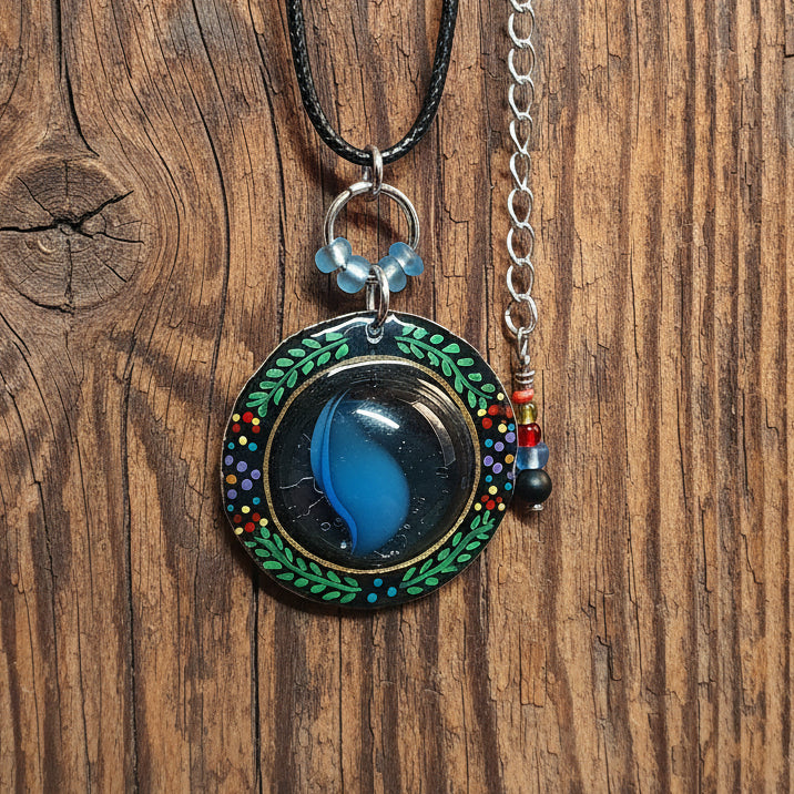 Hand-painted Mi Gente Milagros Necklace