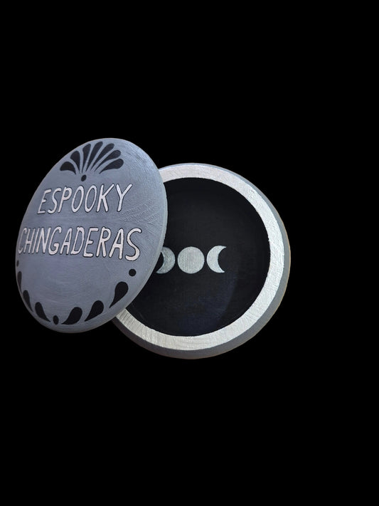 Hand-painted Espooky Chingaderas Trinket Box