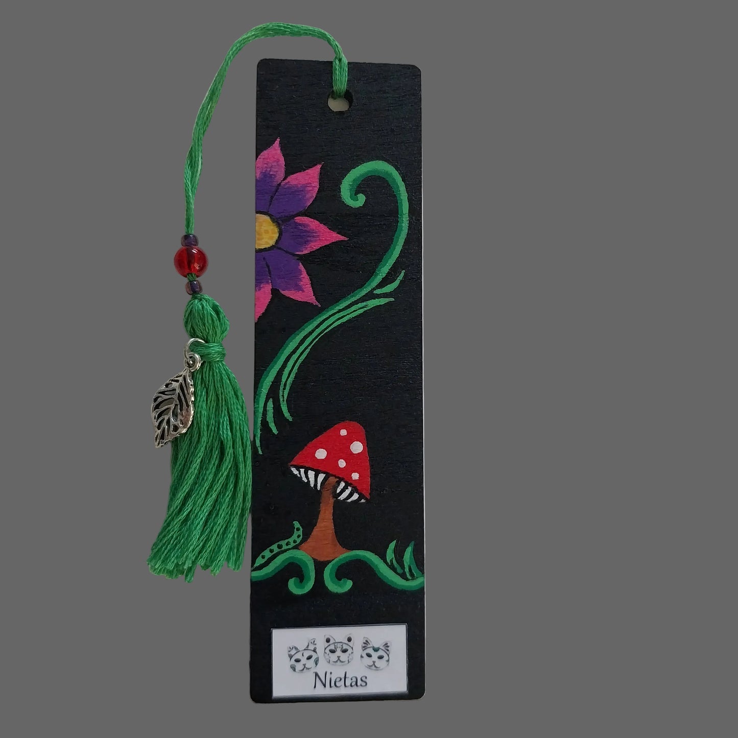 Handmade Mushroom Garden Bookmark