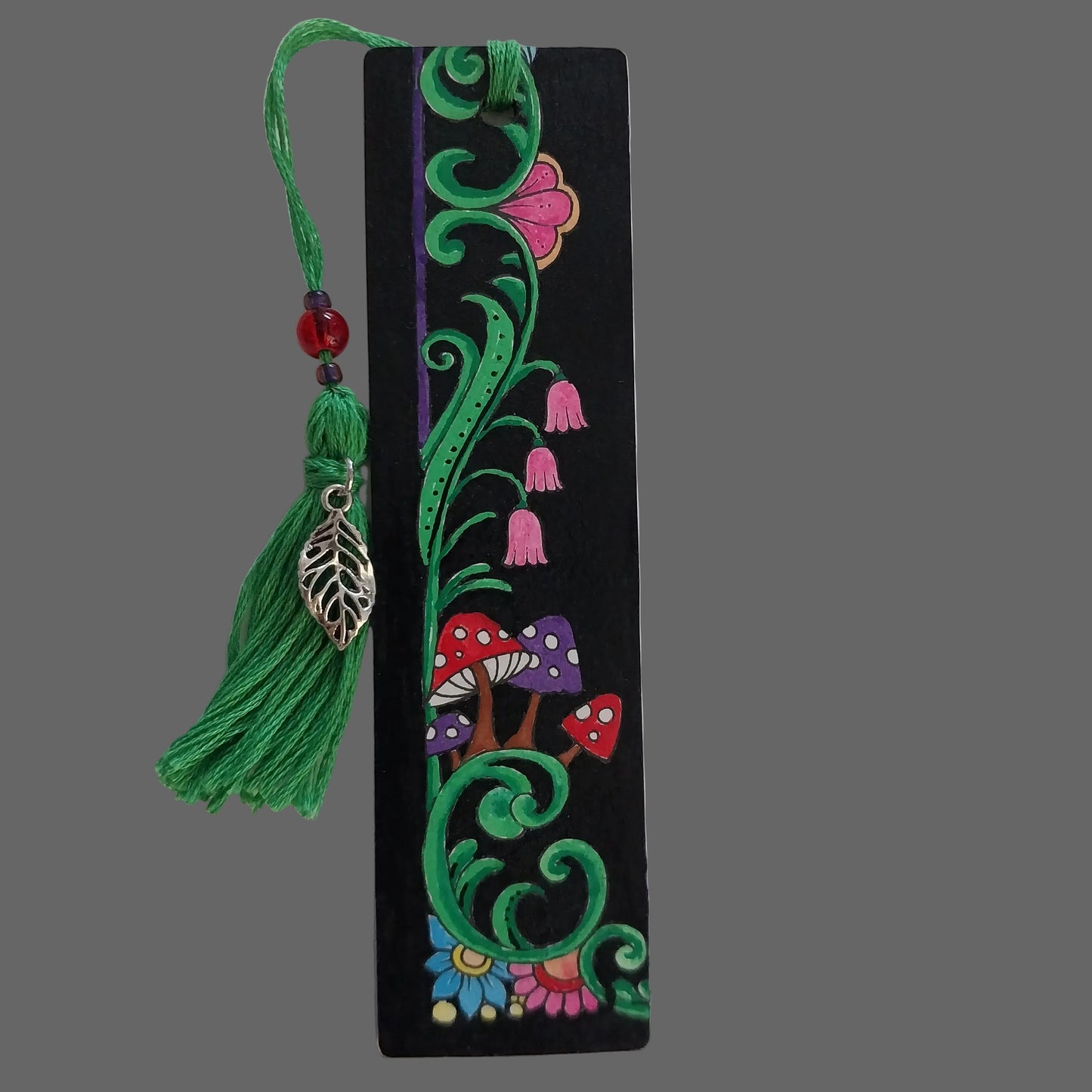 Handmade Mushroom Garden Bookmark