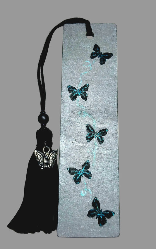 Handmade Dark Butterflies Bookmark
